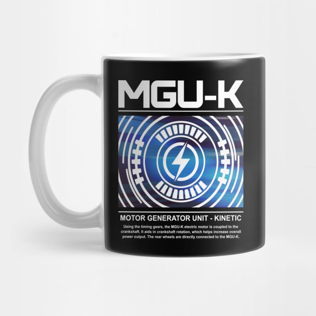 MGU-K F1 Power Unit (White Text) Design by DavidSpeedDesign